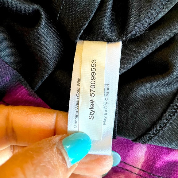 Boston Proper purple peonies midi dress - Picture 5 of 10